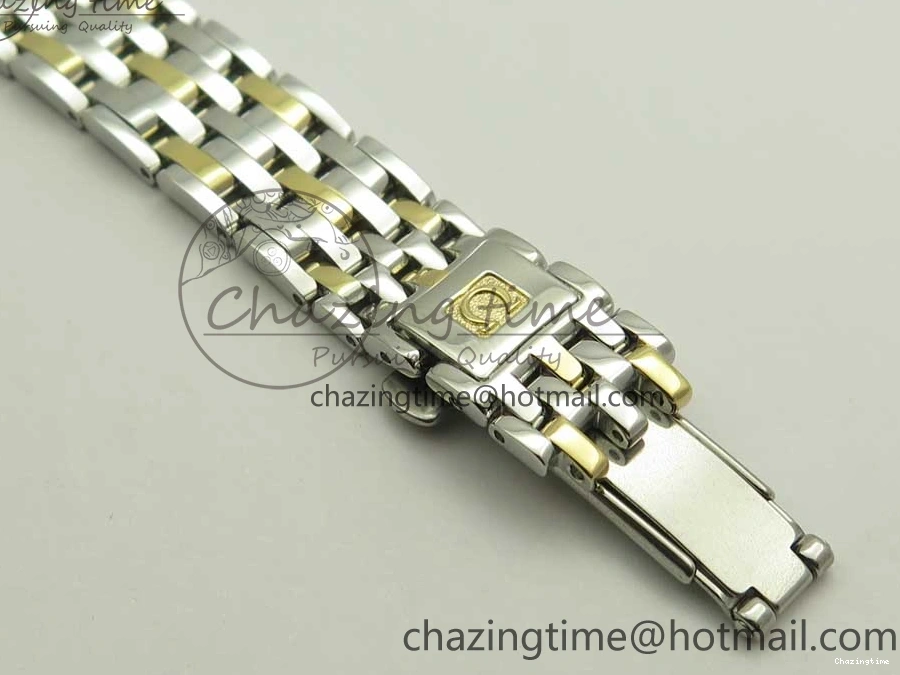 0106 Attractive De Ville Prestige Ladies 32.7mm SS MKF 1:1 Best Edition White Dial Roman Markers on SS YG Bracelet MIYOTA 7965